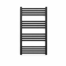 Scaldasalviette Elettrico Nero 900mm Di Altezza E 600mm Di Larghezza - 500 Watt - Fio900/600e8n