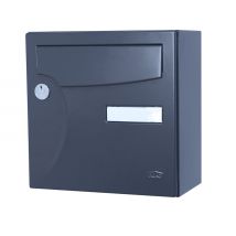 Renz - Buzón Compacto 1 Puerta Exterior Acero Antracita Mate