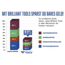 Brilliant Tools – BT010913 – Chiave a forchetta doppia 25 x 28 mm – 240 mm, 9 mm – Utensile professionale