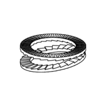 NORD-LOCK Flache Unterlegscheiben A4 Durchmesser 8mm 200 Stück 88132