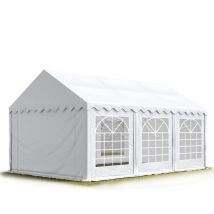 Tendone Per Feste 4x6 M Pvc Bianco 100% Impermeabile Gazebo Da Giardino Tendone Da Esterno Tenda Party