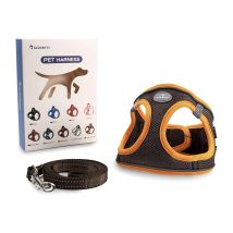 Harnais Pour Chien De Petite Et Moyenne Taille Avec Laisse De 1,4 M, Anti-traction, Réfléchissant, Taille M, Glückpet