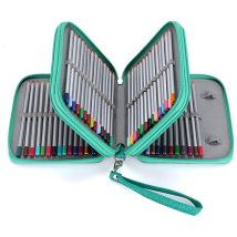 Trousse À Crayons Zippée En Toile, Pratique Pour Crayons Aquarelle, Crayons De Couleur Et Crayons À Papier.