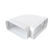 Curva orizzontale tubo Rettangolare 150x70 – Raccordo VMC – Bianco – LA VENTILAZIONE