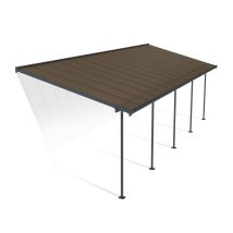 Canopia Capri Pergola Addossata In Alluminio 3x9.2 M Grigio