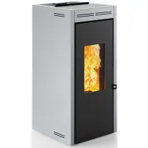 Termostufa A Pellet Ermetica Invicta "teramo Plus" Grigio 17,2 Kw