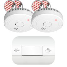 Elro - Ff1840 Set Di Protezione Antincendio - Rivelatore Di Fumo Con Attacco Magnetico - 5 Anni Di Batteria E Rivelatore Di Monossido Di Carbonio - 10