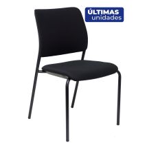 4er-Pack ergonomische Vertrauensstühle – stapelbar – schwarze Struktur – 30 mm Schaumstoff – 24 Monate Garantie