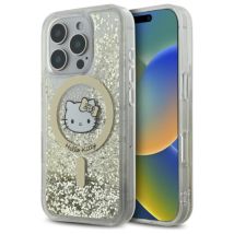 Custodia Per Iphone 16 Pro Hello Kitty Bianco Oro Magsafe