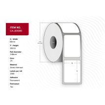 Etiquetas Térmicas 90x60, Núcleo 25, Diámetro 148 Mm, Sin Recubrimiento, 2000 Uds/rollo, 8 Rollos/paquete, Ca-lb3085