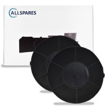 Allspares - Filtro De Carbón (2x) Para Campanas Extractoras Compatibles Con Elica Tipo 48, Tipo 37 / Whirlpool Amc037 / Aeg-electrolux Mcfe06/ 