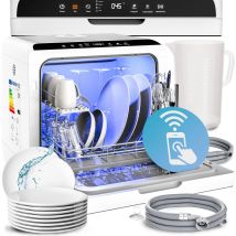 Monzana Lavavajillas De Encimera Con O Sin Instalación 6 Programas App Deposito 4,5l 3 Servicios 45cm Lavaplatos
