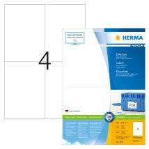 4676 Etichetta Universale 105 X 148 Mm Carta Bianco 400 Pz. A Tenuta Permanente Stampante A Getto D'Inchiostro, S - Herma
