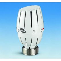 Pettinaroli Thermostatkopf oval 107L weiß – Hysterese 0,4 K – Max. Arbeitsdruck 10 bar – Max. Medientemperatur 110 °C – Einstellbereich 5 °C - 28 °C