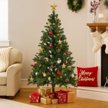 Europalms - Weihnachtsbaum Tannen Baum Sehr Dicht Christ Baum Mit Ständer Winter Dekoration Höhe 210 Cm