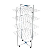 Tendedero vertical de acero con 4 niveles – Ruedas giratorias – Espacio para colgar 40mt
