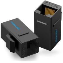 Vention - Adattatore Connettore Rj45 Vdd-b07-b Cat5e Utp/ Connettore Rj45 Femmina - Rj45 Femmina/nero