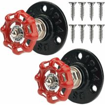 2er-pack Wandgarderobe, Industrielles Eisenrohr, Retro-wandhaken Zum Multifunktionalen Aufhängen, Für Bademantel, Handtuch, Tasche, Regenschirm, Hut, 