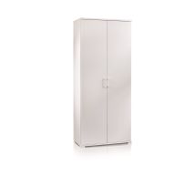 Mueble Con Doble Puerta Y Cuatro Estantes Regulables, Puertas Blancas
