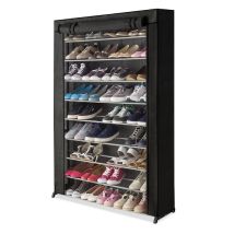 Facilitys - Mueble Estantería Para Zapatos Con Funda - 30 Pares Gris