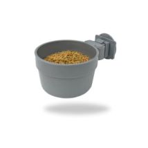 Comedero para loros Lock & Crock HARI – Plástico duradero – 177 ml y 591 ml – Verde helecho