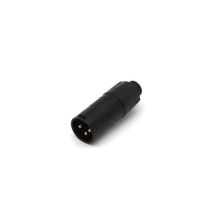 Neutrik REAN XLR-Stecker auf Stecker – Schwarz – vergoldete Kontakte – robustes Metallgehäuse – für Audioanwendungen