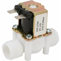 Electroválvula, 12 V, G1/2 Y 34, De Plástico, Electroválvula De Agua, Normalmente Cerrada, Solenoide De Entrada N/c Para Distribución De Agua Fliti