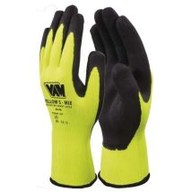 Guanti Da Lavoro Yellow Mix Spalmato In Lattice Sabbiato Nero/giallo Fluo Xl