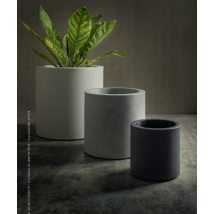 Vaso Cilindro Fenice In Resina Da 40cm Elbi Vari Colori - Colore: Antracite