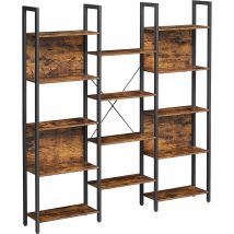 Valora Libreria Shelf Mebinet Loft Marrone 14 Ripiani