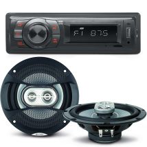 Pack Sono Voiture Auto Radio Newone Ar270 80 Watts + 2 Haut Parleurs 16,5cm 120w