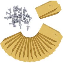 30 X Titanium Knife Blades Robot Mower Replacement Blades For All Husqvarna Gardena Yard Force Automower Heavy Duty Automower Lawn Mowers