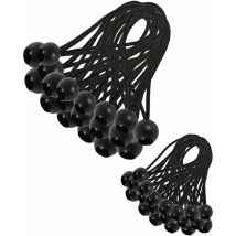 Confezione Da 30 Corde Elastiche Da 200 Mm Per Teloni, Gazebo, Tende, Campeggio E Tende - Dpzo