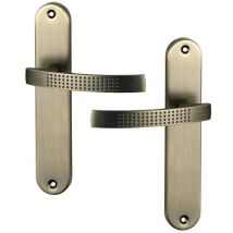 Alpertec - Manijas De La Puerta Con Cañón De Rifle Mate, Pomo, Sin Agujero