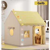 Kinder Spielzelt Prinzessin Schloss Spielzelt Spielhaus-zelt Mit Led-lichterkette,gelb