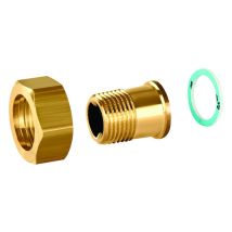 Resideo Raccord À Visser O-f Douille Filetée Mâle R 3/8, G 1/2, À Joint Plat, Asv-cs-15-o-f