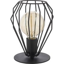 Tischlampe – Drahtgestell – Schwarz – Metall – 22 cm – IP20 – E27 – max. 60W