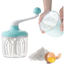 Manual Egg Beater, Multi-function Egg Whisk, Manual Egg Cream Whisk Home Egg Beater 1100ml, Green