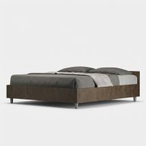 Cama Doble Contenedor 160x190cm En Madera De Nogal Nuamo Noix