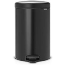 Brabantia - Cestino Per Rifiuti Con Pedale, Acciaio Inox, Nero Opaco, 20 L