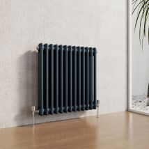 Heilmetz - Traditional Radiator Central Heating Rads Radiator 2 Column Horizontal Anthracite 600 × 605mm