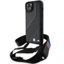 Bmw Bmhcp15m23pscck Iphone 15 Plus / 14 Plus 6,7 Zoll Schwarz/schwarzes Hardcase M Edition Carbonstreifen & Gurt