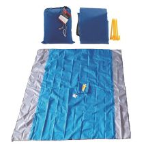 Garden Mile - Extra Large Beach & Picnic Blanket 200 X 210cm, Waterproof Sand Proof Blanket With 4 Ground Spikes, Portable Travel Blanket Quick Drying