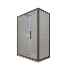 Box Doccia 90x130 1 Anta Scorrevole H 200 Chocolate Deco Duo