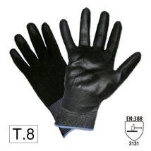 JBM – Guantes de manipulación con palma reforzada de poliuretano T.11 – Cumple norma EN 388 – Tamaño: T.11