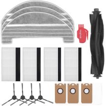 Pour Aspirateur Robot M8 Pro, Kit D'Accessoires, Lot De 1 Brosse Principale, 4 Brosses Latérales, 4 Filtres, 3 Serpillières, 3 Sacs À Poussière, 1 