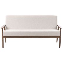 Sofa 3 Seater Esrum Fabric Dark Brown/ Beige