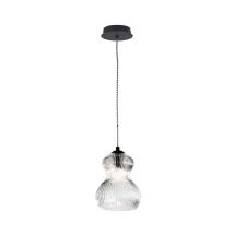 Suspension En Verre Design Moderne Madagascar 2 - Gris Fumé