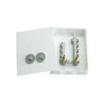 Kompakte Sammelbox 3/4" Heizkreisverteiler 295 x 226 x 77 mm verchromte Rosetten