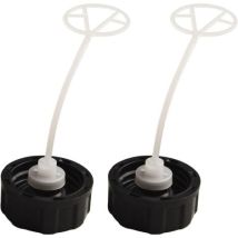 Lot De 2 Bouchons De Réservoir De Carburant En Plastique Noir De 45 Mm De Diamètre Extérieur Pour Débroussailleuse À Essence 43cc 49cc 52cc 55cc 55cc
